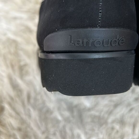 NWOB Larroude Vail Waterproof Suede Tweed Lace Up Boots in Black/Grey $415 Sz 10 - Picture 10 of 15